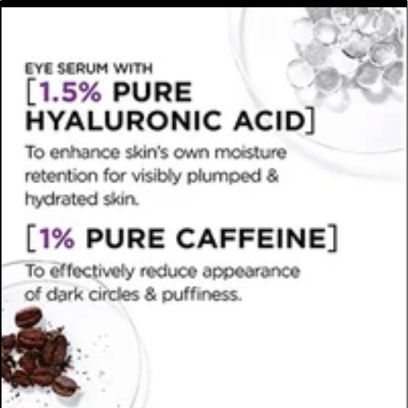 L'Oreal Paris Revitalift Derm Intensives Hyaluronic Acid and Caffeine Eye Serum - Picture 2 of 14